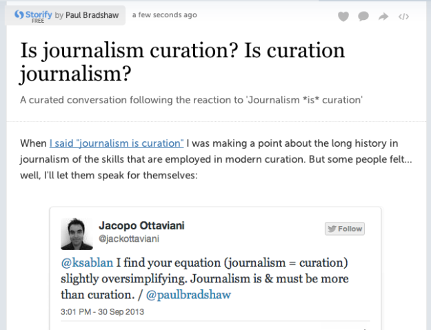 is curation journalism