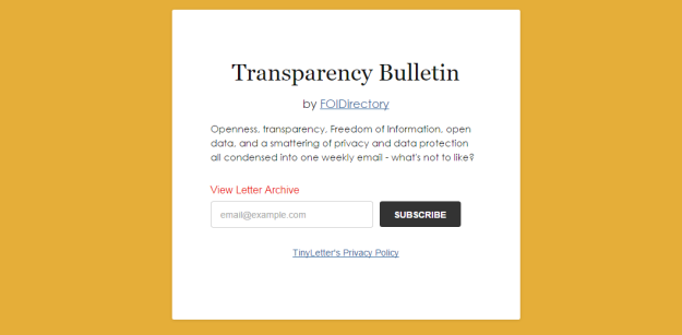 Transparency Bulletin by FOIDirectory