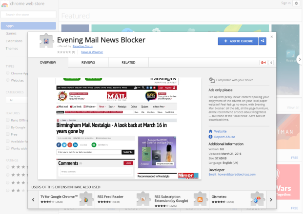 Evening Mail News Blocker Chrome Web Store