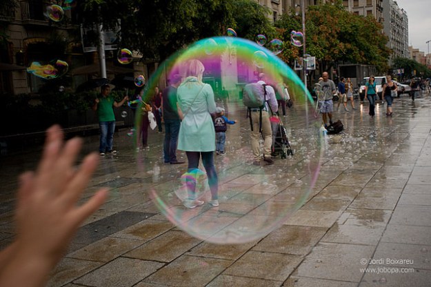 Bubble in street