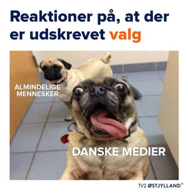 “Reactions to the election is starting” Left: “ordinary people”, Right: “Danish media”
